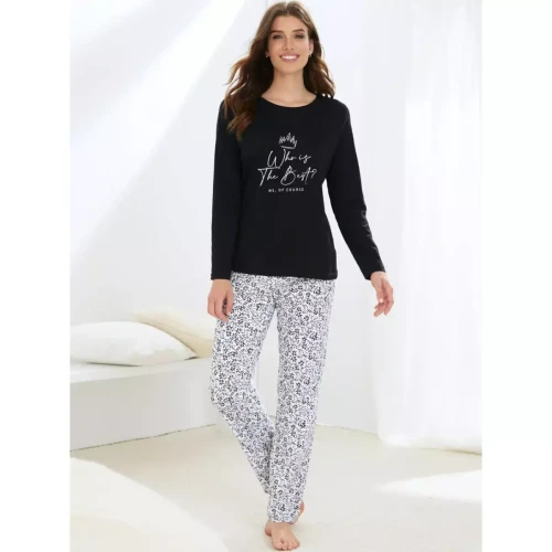 Venca - Pyjama 2 pièces T-shirt + pantalon imprimé - Lingerie de nuit