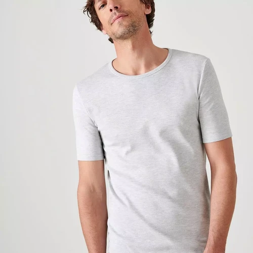 Damart - Tee-shirt manches courtes en mailles gris - Maillot de corps  homme