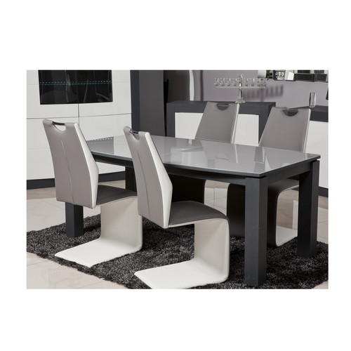 3S. x Home - Lot de 4 Chaises métal assise pvc  - Chaise Design