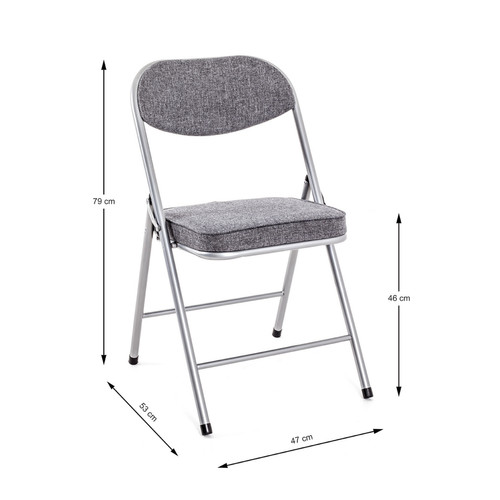 3S. x Home - Chaise pliante Grise - Chaise Design