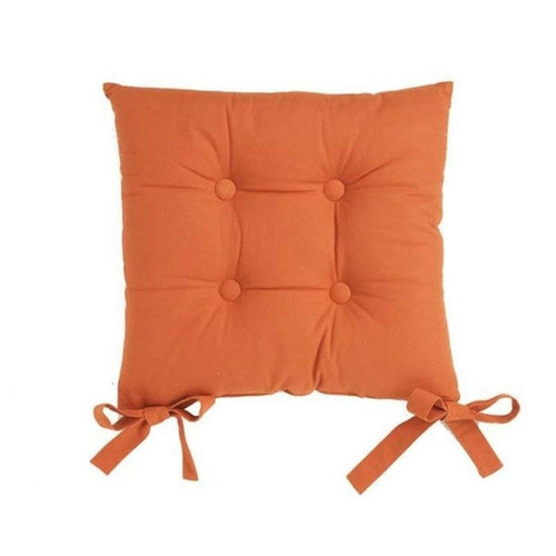 Becquet - Lot de 2 galettes carrées Becquet - Orange - Galette de chaise