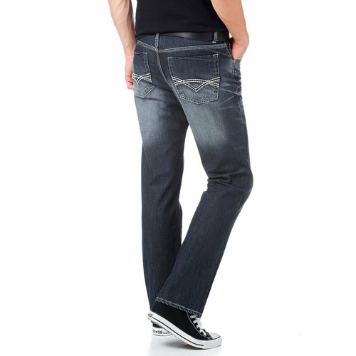 Bruno Banani - Jean coupe droite straight homme Bruno Banani longueur 36 - Multicolore - Jeans Droits Homme