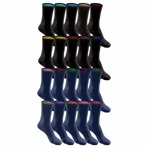 Coffret de 20 paires de chaussettes H.I.S - Noir en coton H.I.S LES ESSENTIELS HOMME