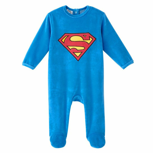 Superman - Dors bien velours bébé garçon Superman - Bleu - Pyjama enfant LES ESSENTIELS ENFANTS