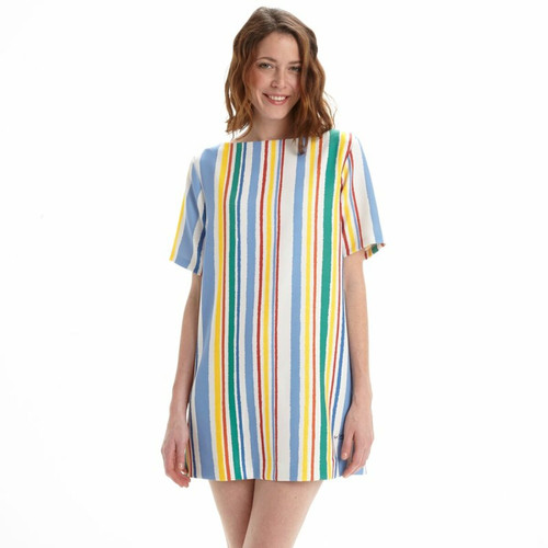 Pepe Jeans - Robe courte rayures multicolores femme Pepe Jeans - Multicolore - Promo