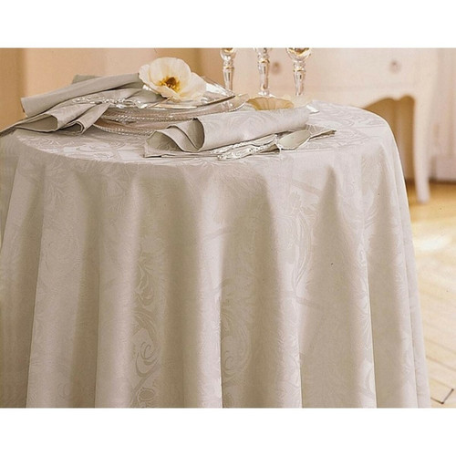 Becquet - Nappe damassée en polyester   Becquet - Lin - Promos linge de table