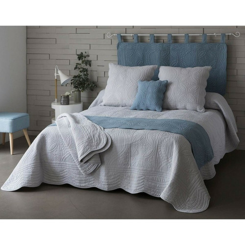 Becquet - Boutis pur coton Becquet - Gris - Couvre lits jetes de lit gris