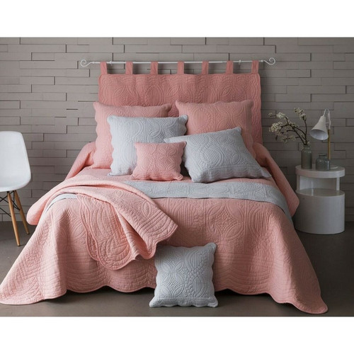 Becquet - Boutis pur coton Becquet - Rose - Couvre lits jetes de lit uni