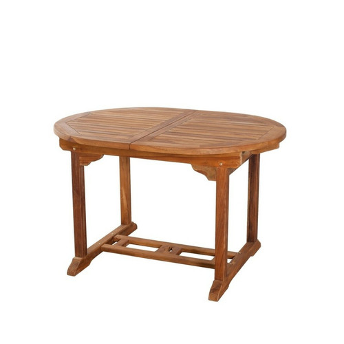 Macabane - Table ovale extensible 4/6 personnes en teck huilé - Teck - Le jardin