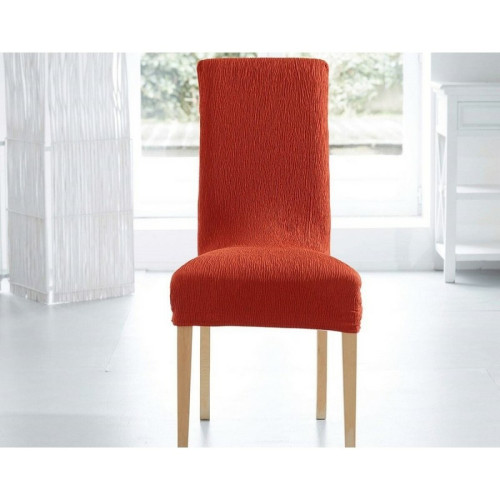 Becquet - Housse de chaise extensible tissage en relief Becquet - Terracotta - Promos Déco textile