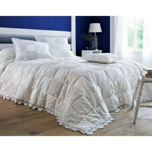 Housse d'oreiller et de coussin patchwork Becquet - Blanc