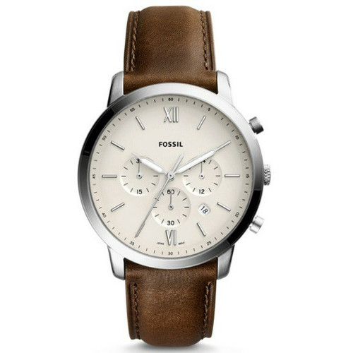 Fossil Montres - Montre Fossil FS5380 - NEUTRA CHRONO Cuir Marron  Homme - Fossil Montres
