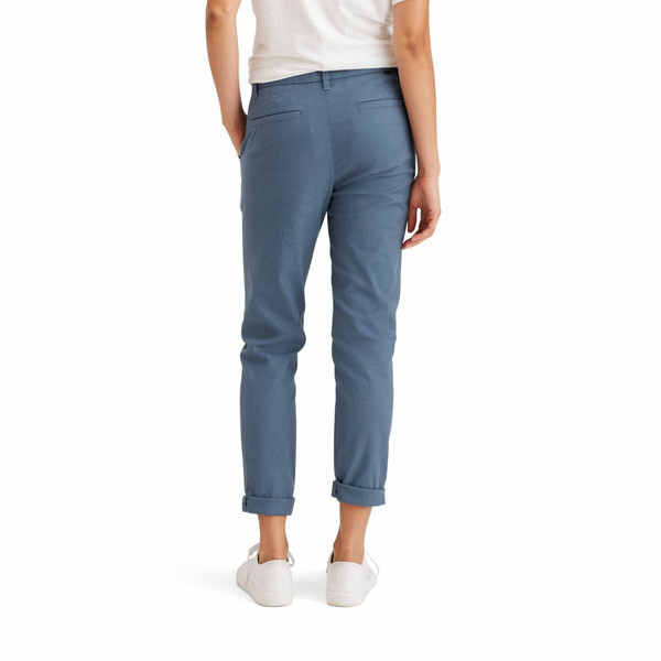 Pantalon chino slim cheville bleu indigo en coton Dockers Mode femme