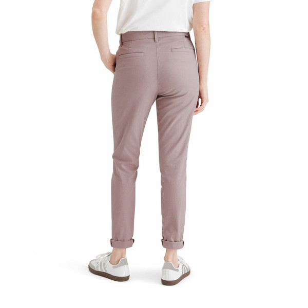 Pantalon chino slim cheville violet en coton Pantalon slim