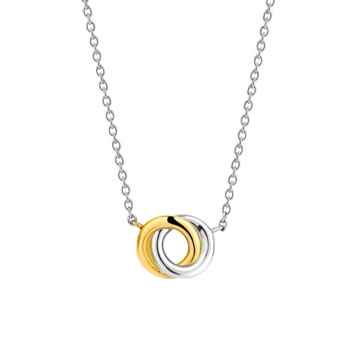 Collier Ti Sento 3915SY - argent anneaux entrelacés bicolores Femme Ti Sento Mode femme