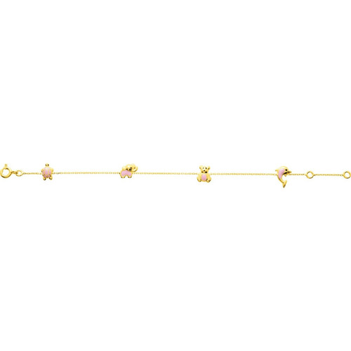 Bracelet Animaux enfant laque or 750/1000 jaune (18K)
