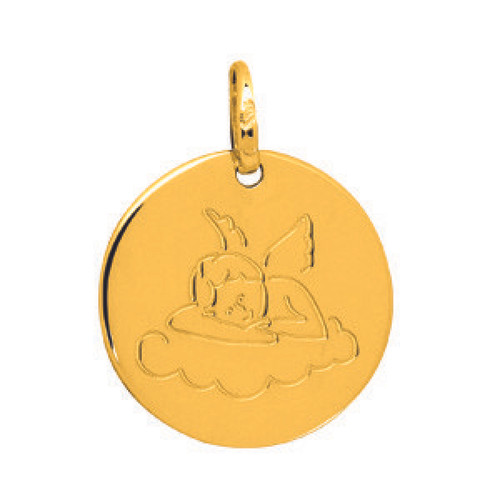 Médaille ange Or 750/1000 (18K)  jaune