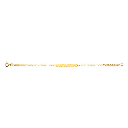 Bracelet prénom découpé or 750/1000 jaune (18K)