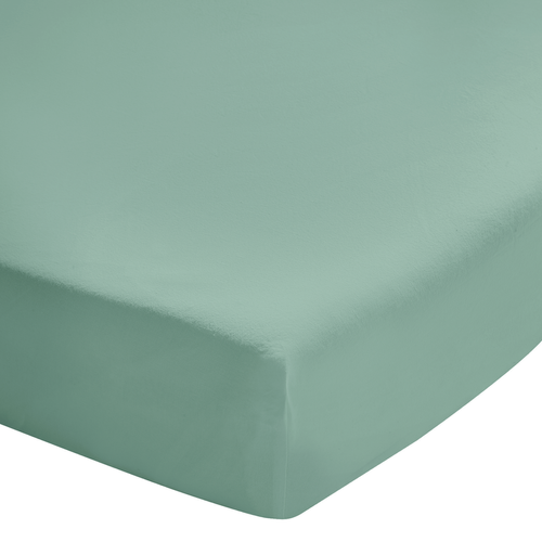 Essix - Drap housse coton lavé  Soft Line - Draps housse vert