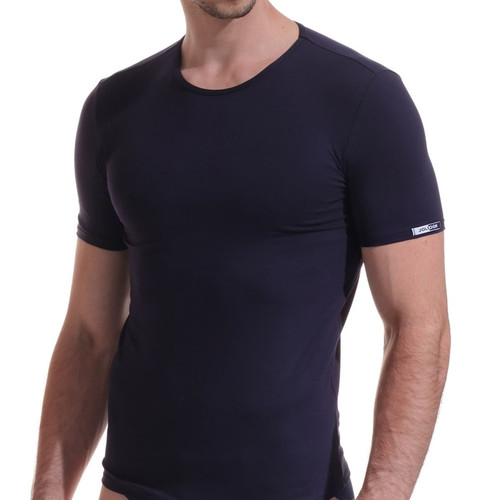 T-shirt manches courtes bleu Navy en coton Jolidon LES ESSENTIELS HOMME