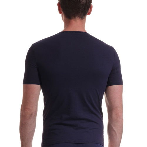 T-shirt manches courtes bleu Navy en coton Jolidon