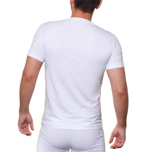 T-shirt manches courtes blanc en coton Jolidon