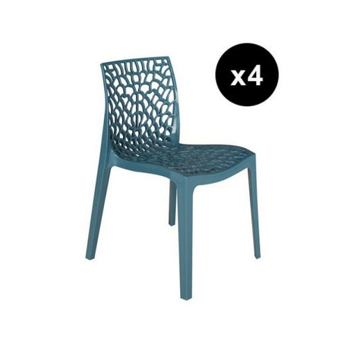 3S. x Home - Lot De 4 Chaises Design Bleu Turquoise GRUYER - 3S. x Home meuble & déco