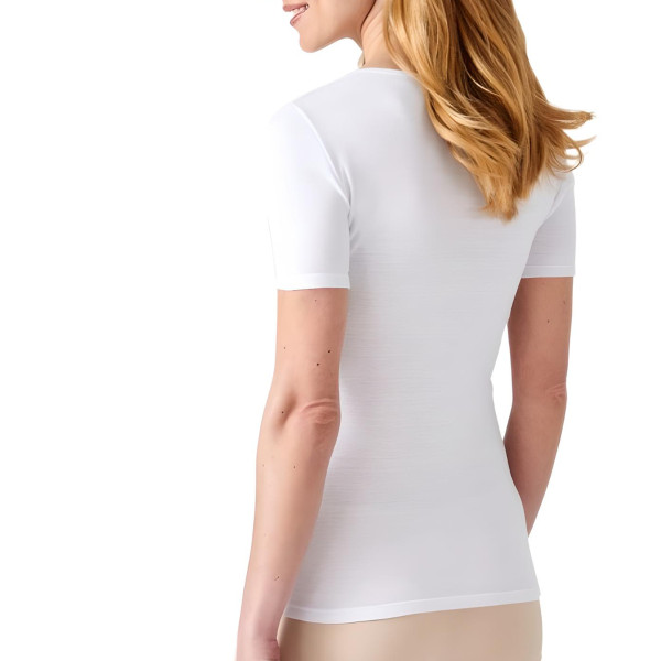T-shirt manches courtes - Blanc en coton Damart