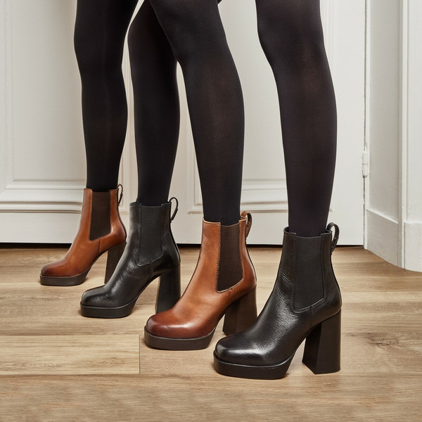 Boots noir VANILLA en cuir Les Tropéziennes par M.Belarbi Mode femme