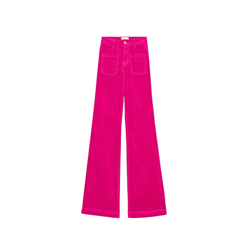 Pantalon velours SONNY — Rose  en coton Pantalon décontracté