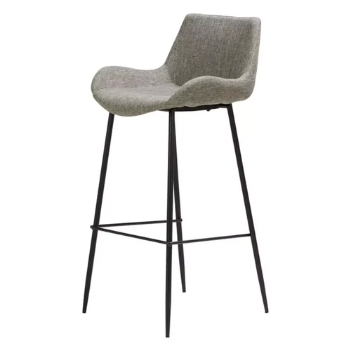 Zago - Chaise de bar Tissu gris anthracite - GEDEON - Tabouret De Bar Design