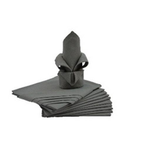 Calitex - Lot de 12 serviettes de table gris - Serviette de table