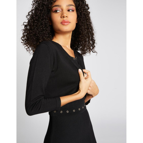 Morgan - Gilet court manches 3/4 - Pull manche 34 femme