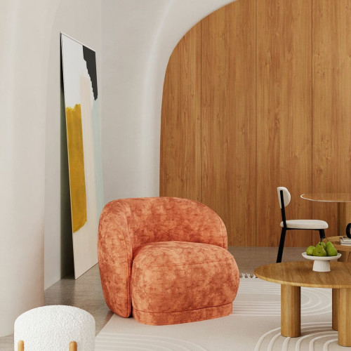 POTIRON PARIS - Fauteuil design ocre  - Promos salon et salle à manger