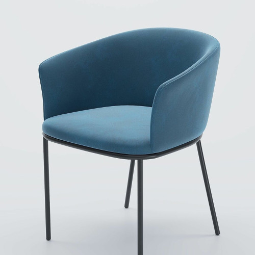 POTIRON PARIS - Fauteuils de salle à manger bleu  - Chaise Design