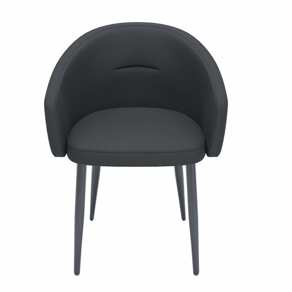 Paire de fauteuils de table design velours Eugénie Noir  Noir POTIRON PARIS Meuble & Déco