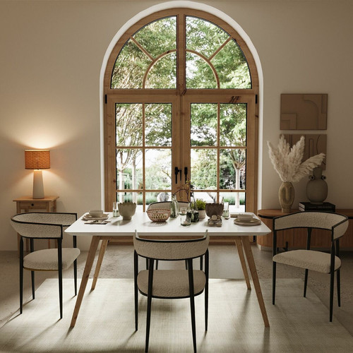 POTIRON PARIS - Chaise de salle à manger design gris crème - La Salle A Manger Design