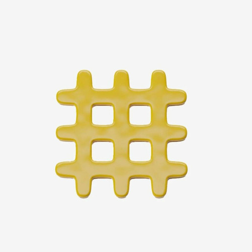 POTIRON PARIS - Sous-plat décoratif grid jaune  - Nouveautés Meuble Et Déco Design