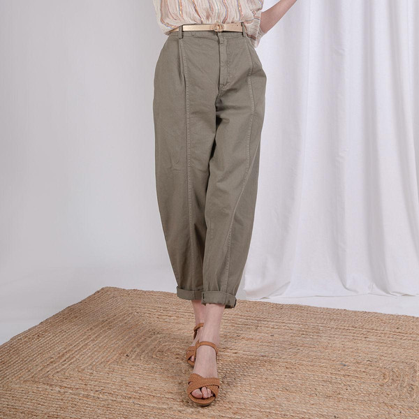Pantalon twill carotte avec ceinture Luna en coton 3S. x Le Vestiaire Mode femme