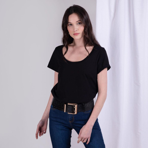 3S. x Le Vestiaire - Tee-shirt manches courtes col rond - Vetements femme made in portugal
