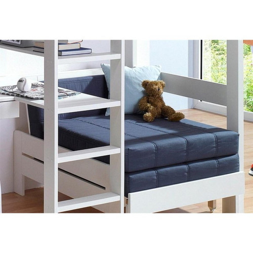 3S. x Collection (Nos Imprimés) - Lot de 3 coussins d'assise pour chauffeuse transformable en lit d'appoint - Bleu - La chambre