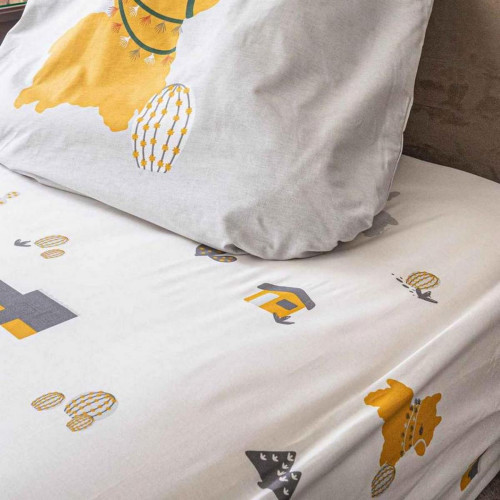 Parure de lit coton LAMA - Gris clair Parure de lit enfant