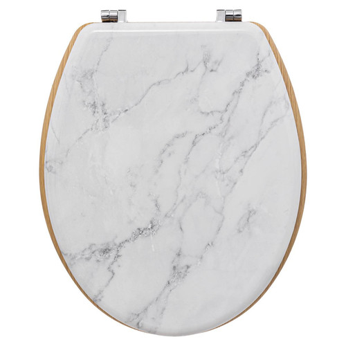 3S. x Home - Abattant WC "Lea" effet marbre bois - Meuble Et Déco Design