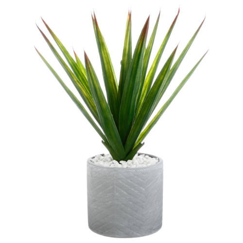 3S. x Home - Aloe vera artificiel & pot en céramique H49 - Hello Garden - Plante artificielle