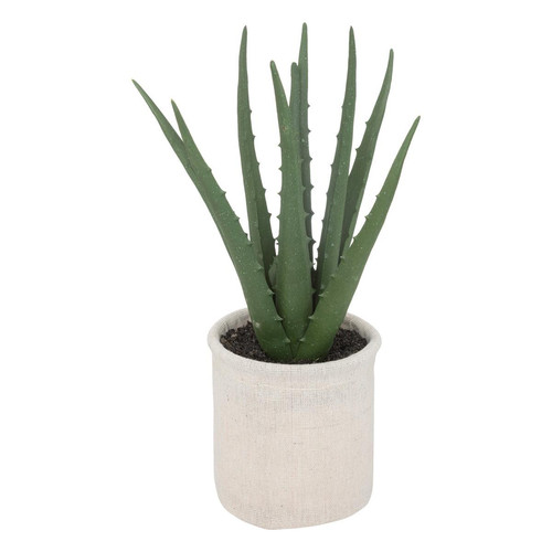 3S. x Home - Aloe vera artificiel, H29 cm - Plante artificielle