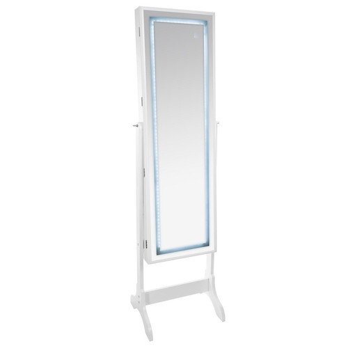 3S. x Home - Armoire Bijoux LED Blanc - Miroirs Design