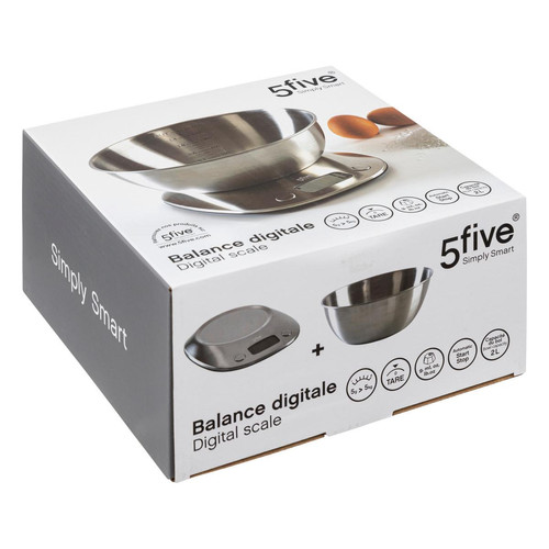 3S. x Home - Balance digitale avec bol en inox - Ustensile de cuisine