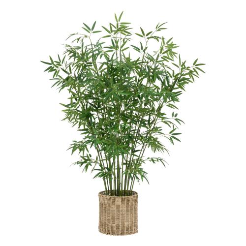 3S. x Home - Bambou artificiel pot naturel H150cm vert - Plante artificielle