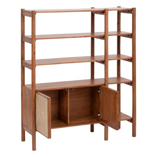 3S. x Home - Bibliothèque en bois 2 portes "Apala"  naturel - 3S. x Home meuble & déco