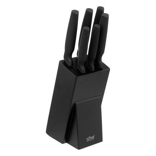 3S. x Home - Bloc 6 couteaux noir  - Ustensile de cuisine